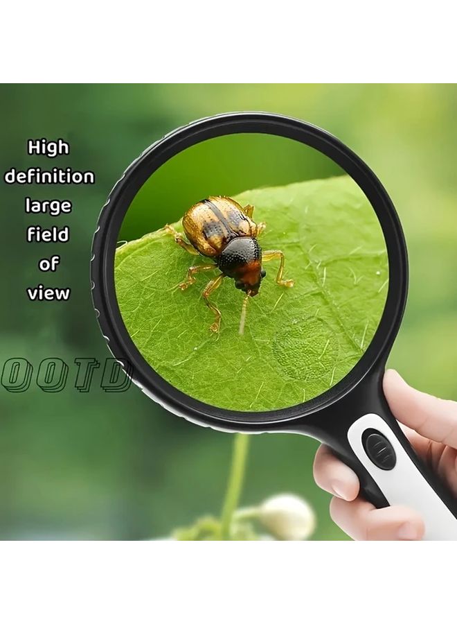 S4986E عدسة مكبرة مع ضوء LED للقراءة، عدسة كبيرة محمولة لكبار السن - Image 1